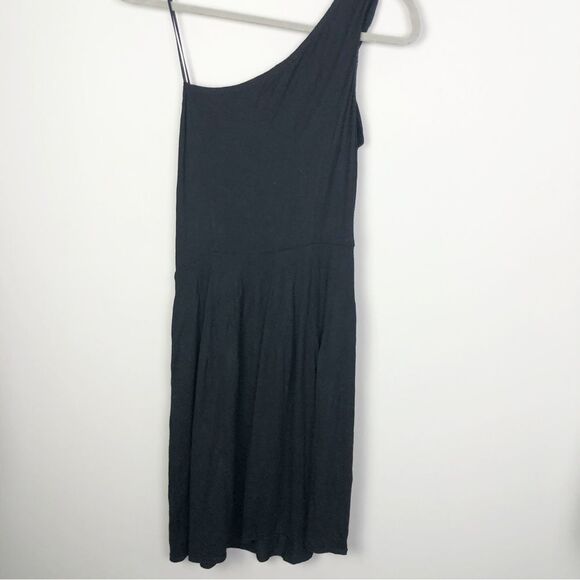 IISLI | NEW! Garbo Asymmetrical Black Mini Dress One Shoulder Women’s Size Small - Picture 7 of 8